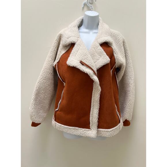 Faux Fur Sherpa Coat - Picture 2 of 7